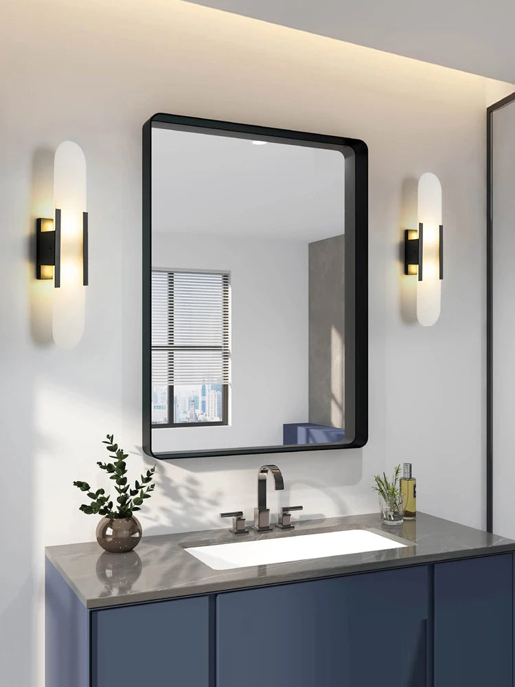 applique murale moderne en cuivre et marbre naturel pour décoration intérieure - vue 5 sur 10