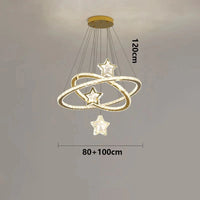 lampes suspendues intelligentes en cristal au design moderne