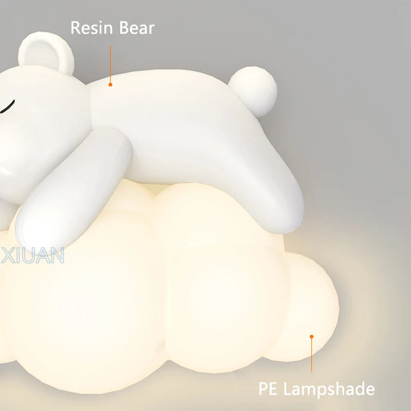 applique murale ours polaire et lapin pour chambre d'enfants - vue 7 sur 10