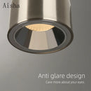 Moderne nordische Pendelleuchte aus Nickel, blendfrei für elegantes Interieur