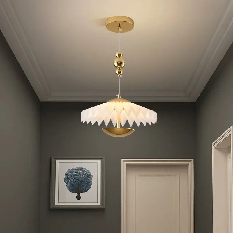 lustre plissé pliant minimaliste led soucoupe volante - vue 5 sur 12