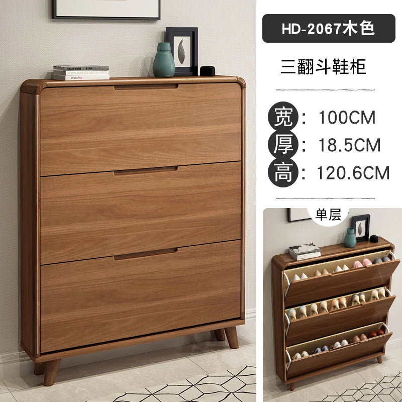 meuble à chaussures en bois design moderne gain de place luxe - vue 9 sur 22