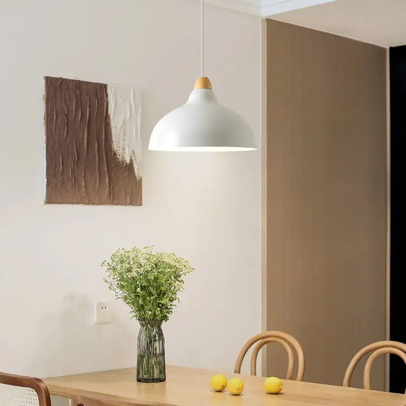 suspension nordiques led en bois massif pour restaurant