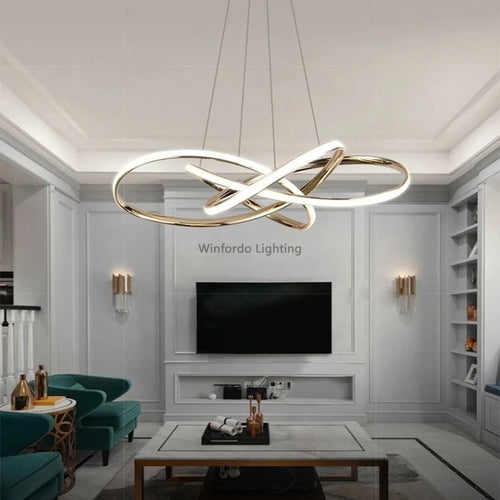 Postmoderner LED-Kronleuchter aus Kristall Winfordo WF-XD009 - vue 5 sur 10