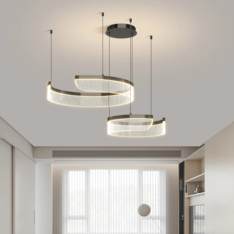 lustre moderne à led circulaire minimaliste nordique design