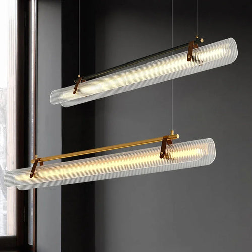 Kronleuchter aus Acryl mit LED-Band für moderne Beleuchtung - vue 3 sur 11