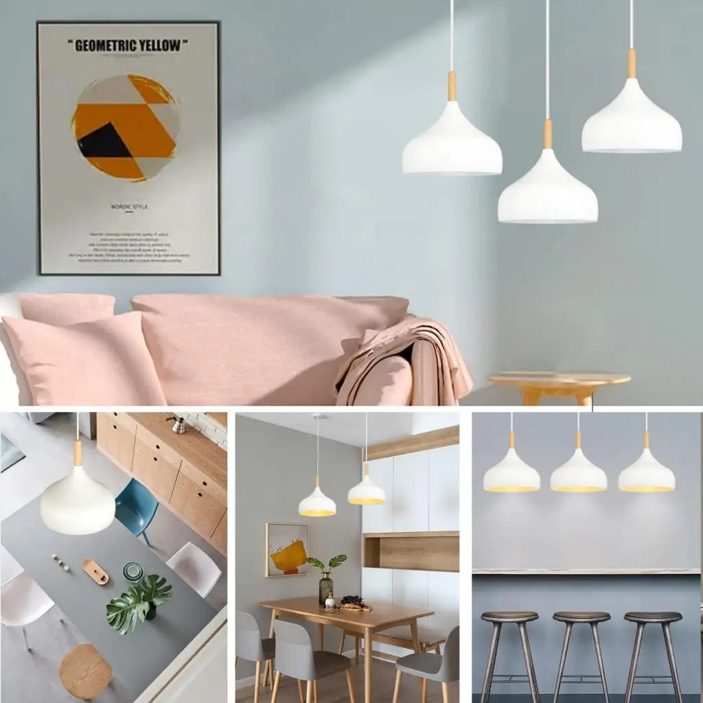 luminaires suspendus modernes nordiques pour bar et restaurant - vue 6 sur 17