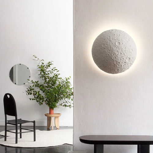 applique murale simulation lune led pour villa créative - vue 5 sur 6
