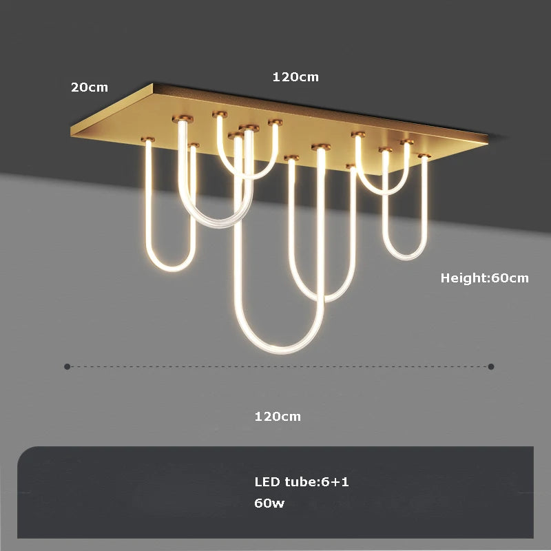 Postmoderner LED-Kronleuchter dimmbar Ceinture Magique 2022 Trend