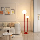 lampadaire en métal avec 3 gradations verre simple