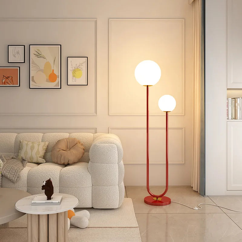 lampadaire en métal avec 3 gradations verre simple - vue 5 sur 9