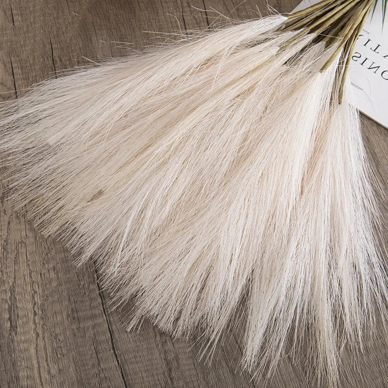 lot de 5 fausses fleurs de pampa pour décoration mariage et Noël - vue 12 sur 17