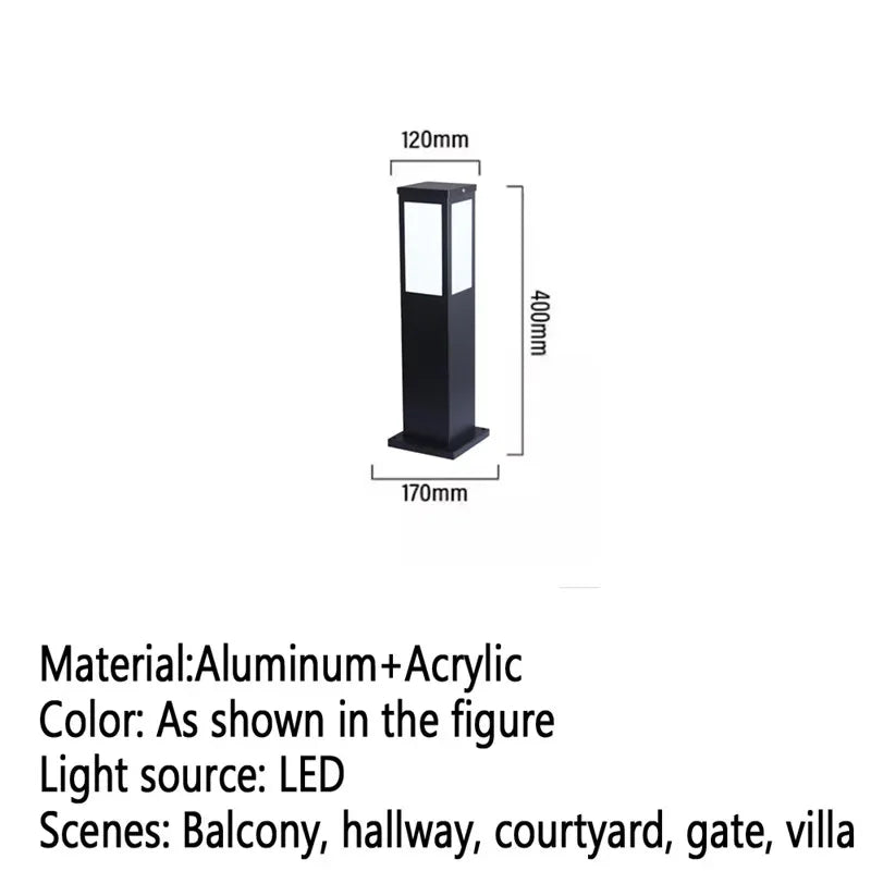 Moderne LED-Außenleuchte für Garten und Hof - vue 18 sur 47