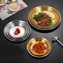 Ensemble 6 assiettes inox pour barbecue cuisine