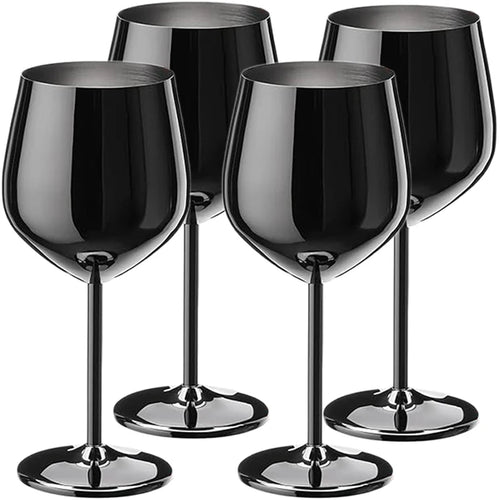 Lot de 4 verres cocktail acier inoxydable design