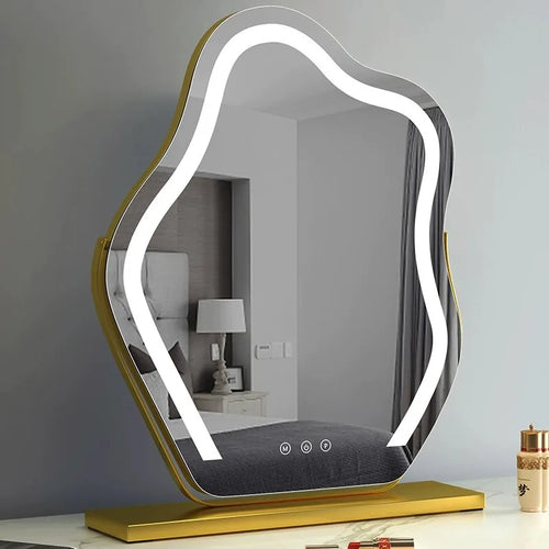 Vanity Mirror with Lights, Bathroom Mirror with Dimmable 3 Modes, 360 ° Rotary Touch Screen Control, Suable for Bedroom - vue 5 sur 14