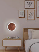 Applique murale LED nordique en noyer