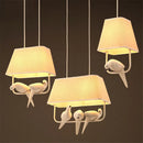 suspension led art oiseau pour décoration hôtel