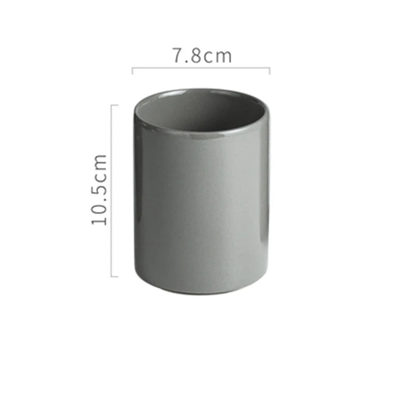 tasse créative en céramique pour brosse à dents et bain de bouche - vue 14 sur 16