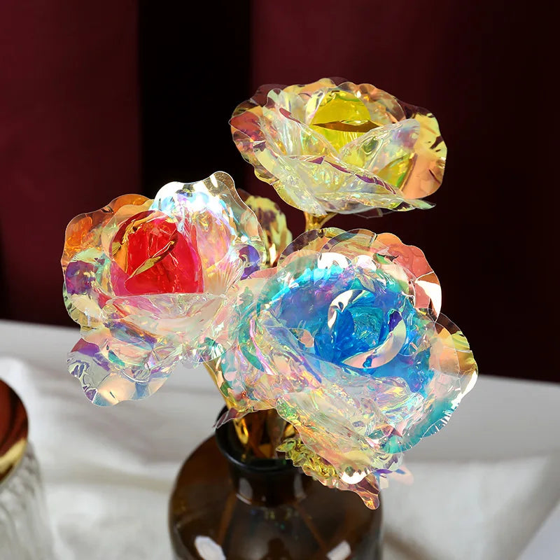 fleur de rose en feuille artisanale pour la saint-valentin - vue 6 sur 14