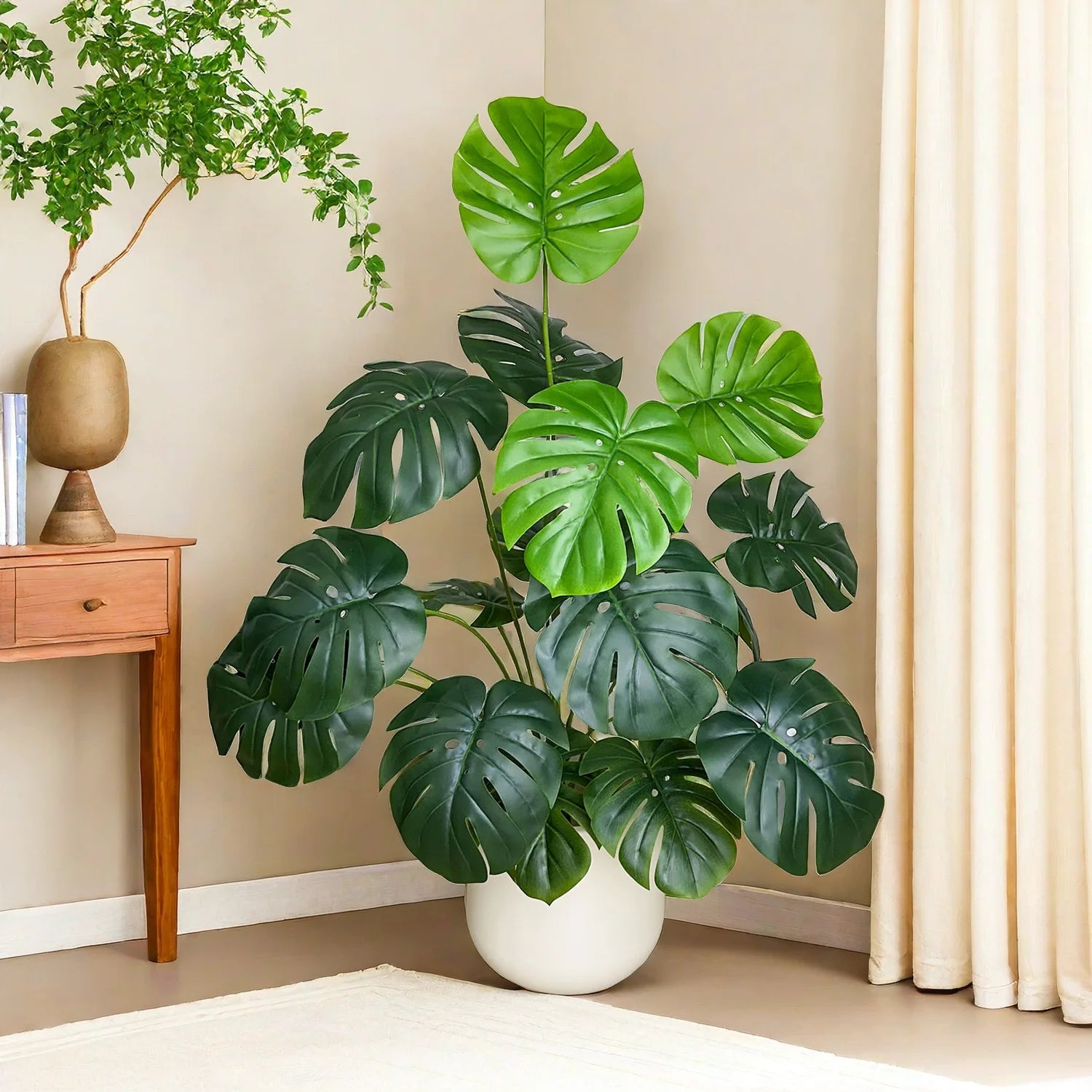 plante monstera artificielle réaliste pour décoration intérieure