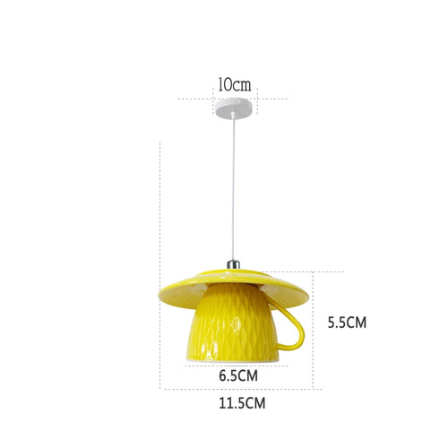 Moderne LED-Pendelleuchte aus Keramik in Teekannenform für die Küche - vue 12 sur 30