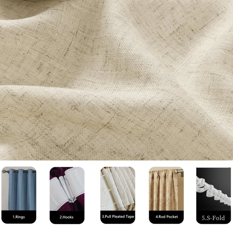 Voilage imitation lin extra long style moderne