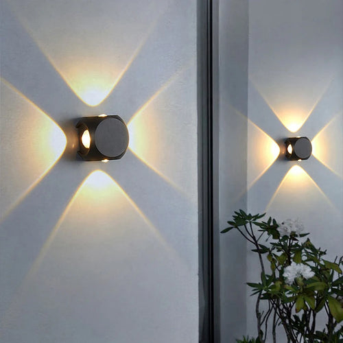 LED-Wandleuchte Halbkugel vierseitig für Außenbereich und Balkon - vue 3 sur 8