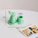 bougeoirs en céramique lapin décoratifs pour la maison