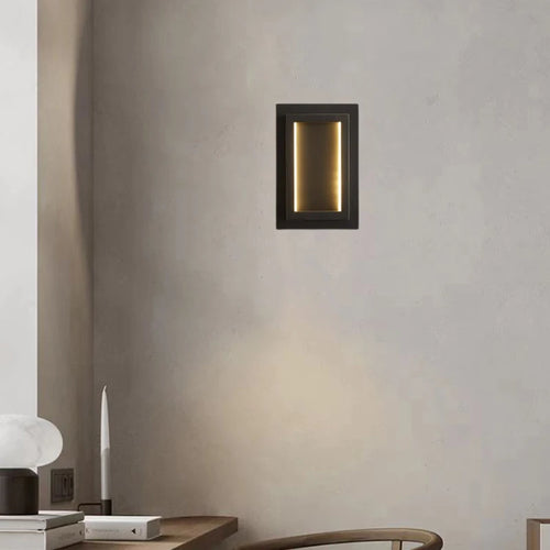 applique murale led rectangulaire en cuivre pour hôtel - vue 2 sur 8