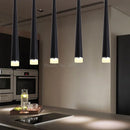 Suspension conique led moderne pour plafond avec décor artistique