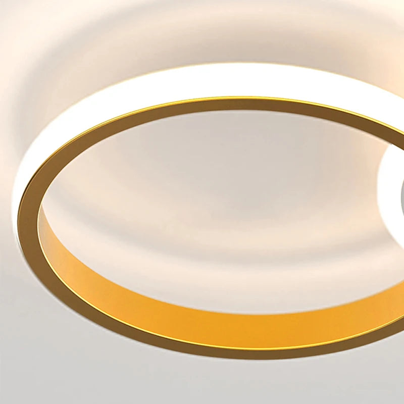 Minimalistische moderne LED-Deckenleuchte im nordischen Stil für kreative Atmosphäre - vue 6 sur 11