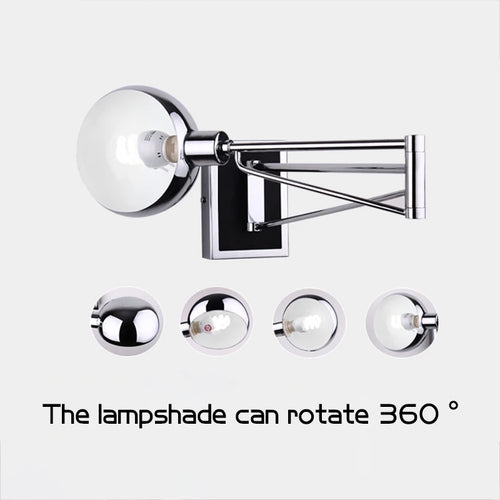 applique murale led moderne pliable rétractable avec interrupteur