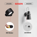 applique murale led rechargeable usb rotation 360° boule magnétique dimmable tactile