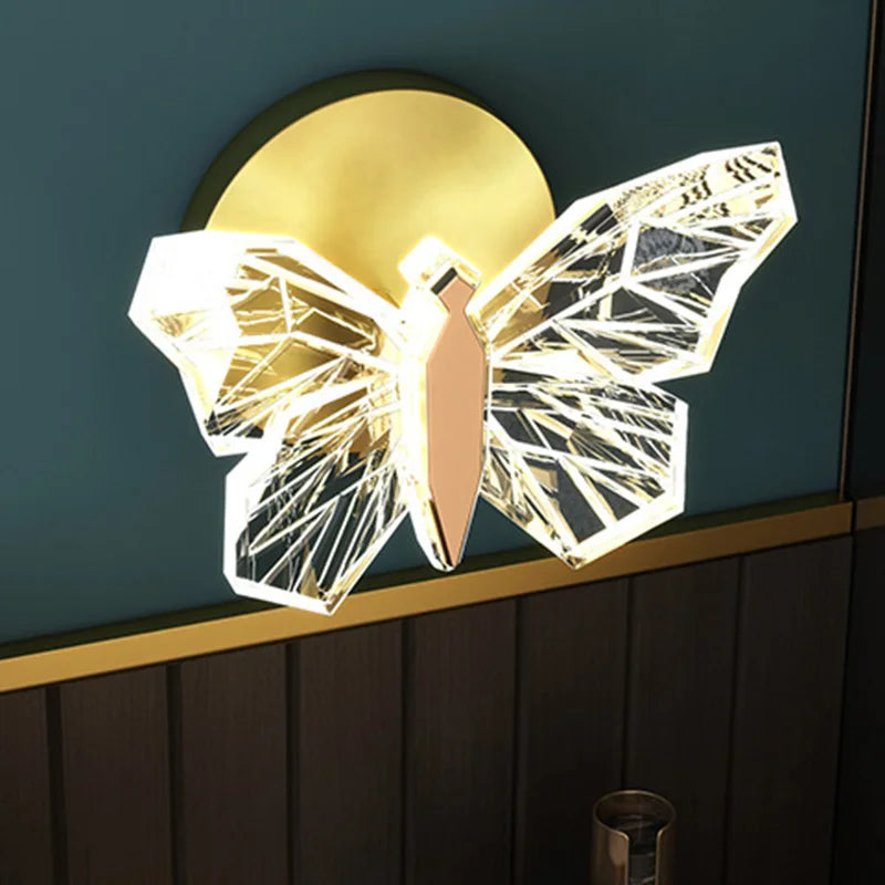 applique murale led papillon pour décoration intérieure moderne - vue 3 sur 8