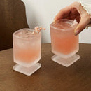 Verre carré dépoli style moderne pour boissons froides