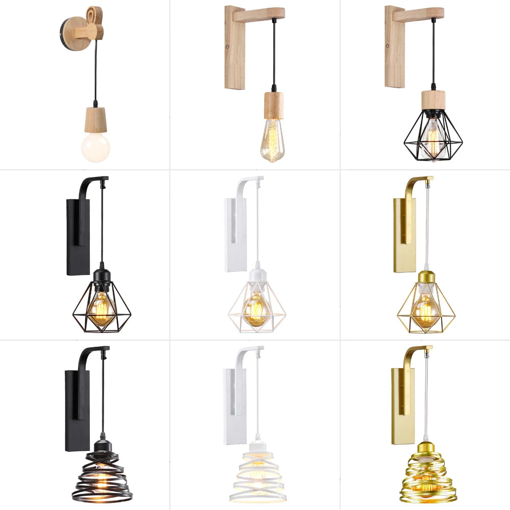 applique murale led vintage moderne nordique suspendue