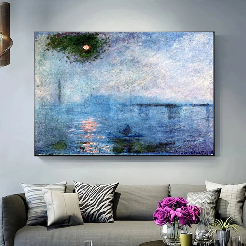 peintures impressionnistes de claude monet pour décoration murale