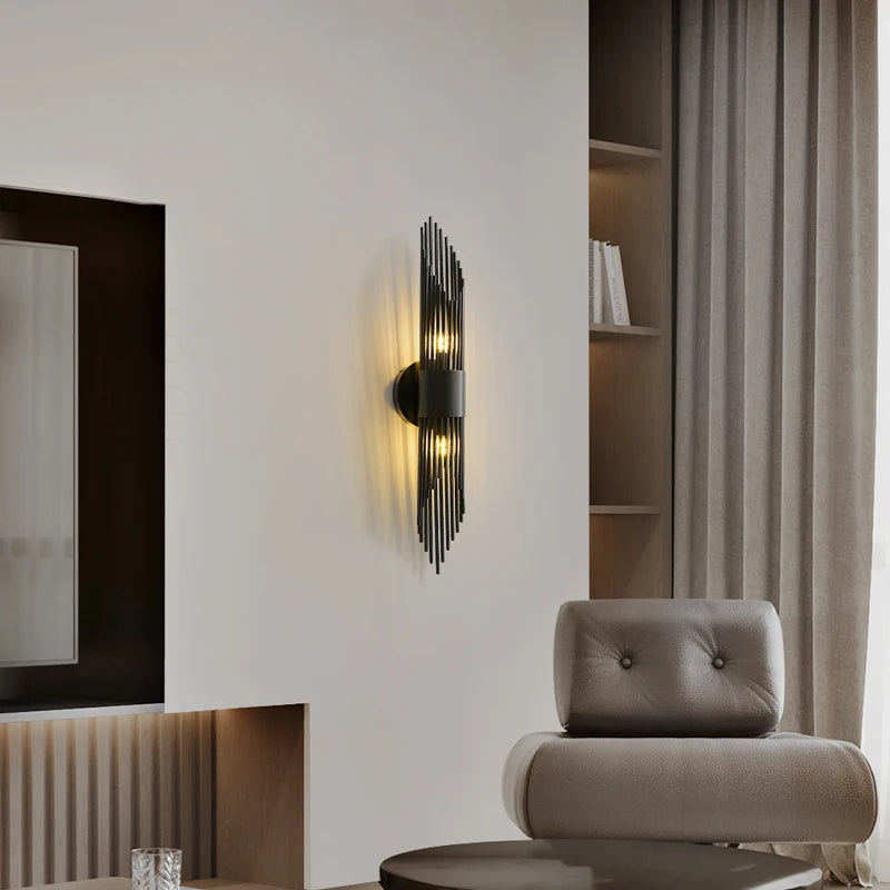applique murale rétro en cuivre style luxueux pour intérieur