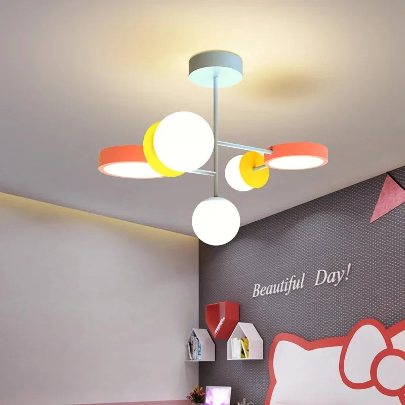 plafonnier happy planet led pour chambre d'enfant créatif et ludique - vue 6 sur 10