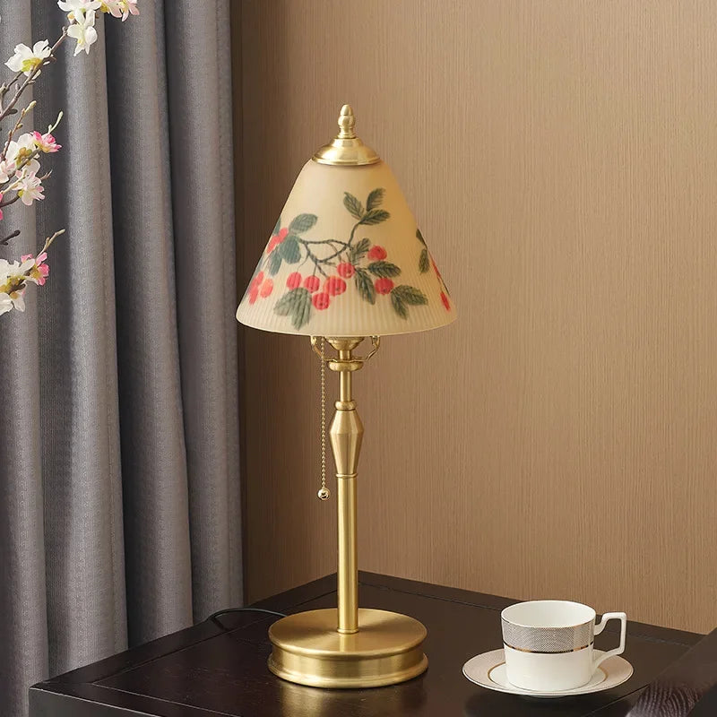 Lampe de Table de mariage en verre de cuivre peint à la main - vue 6 sur 5