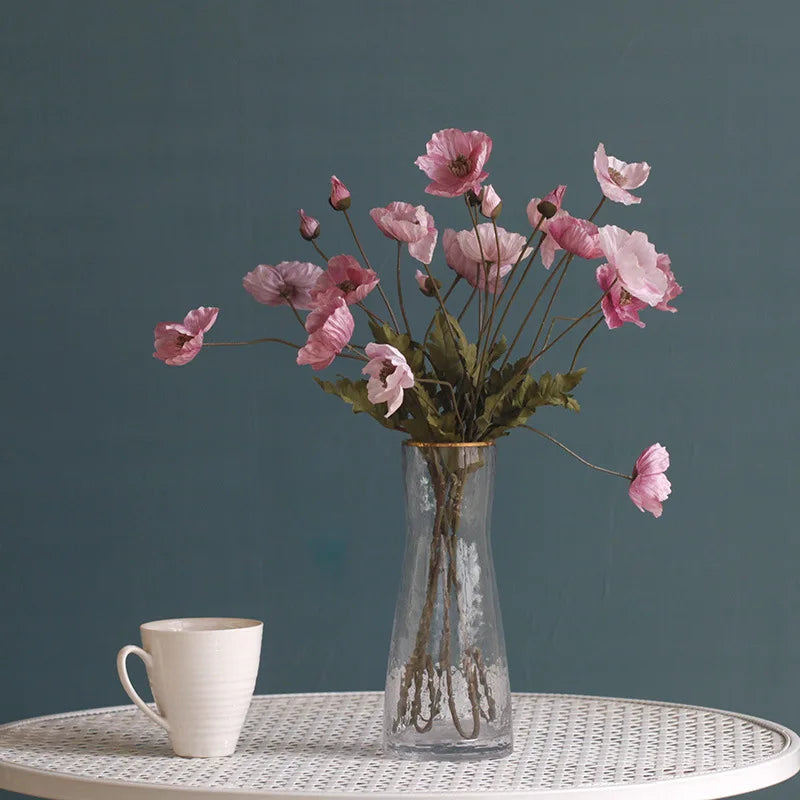 fleur artificielle coquelicot pour décoration de fête et jardin - vue 5 sur 18