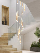 Moderne LED-Pendelleuchte für Duplex-Treppen im nordischen Stil