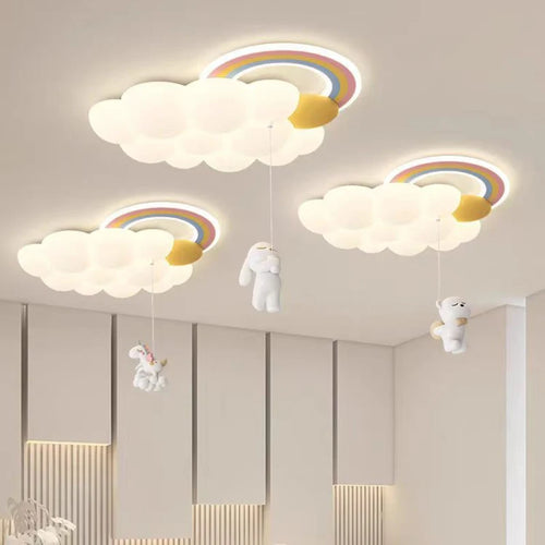 LED-Deckenleuchte Wolke Regenbogen für Kinderzimmer - vue 2 sur 10