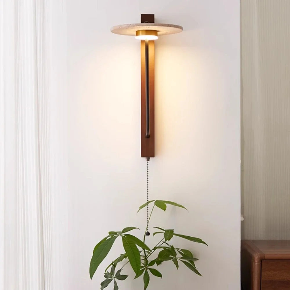 applique murale led vintage en pierre naturelle pour éclairage créatif - vue 3 sur 8