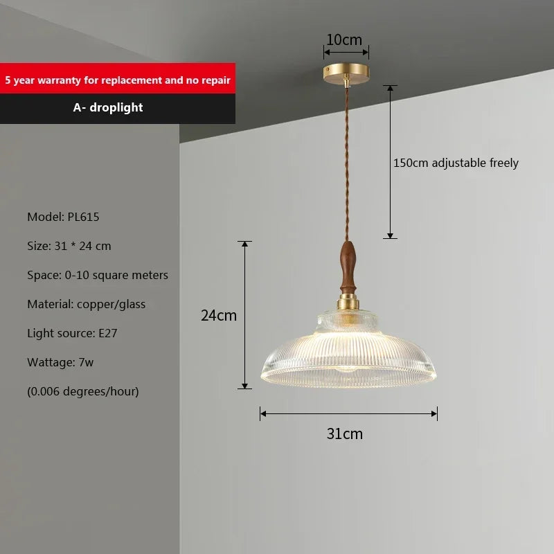Moderne Pendelleuchte aus Glas für Küche und Esszimmer