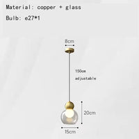 Moderne Pendelleuchte aus Klarglas für dekorative Innenräume