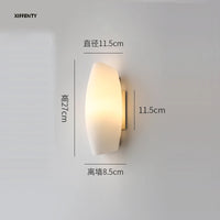 applique murale en verre blanc à led pour décoration intérieure