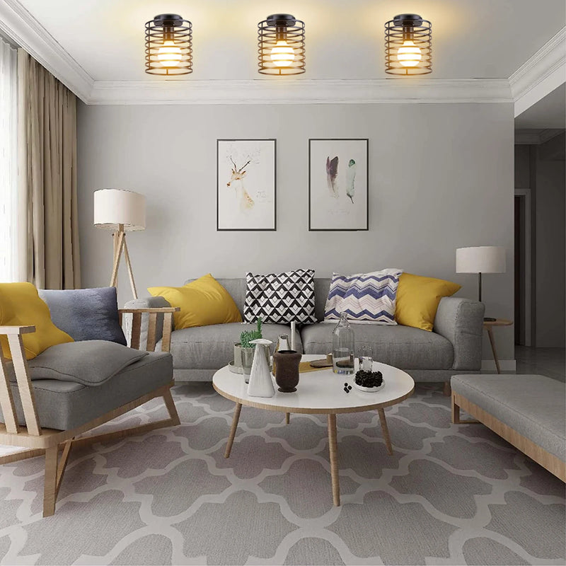 plafonnier moderne à leds style industriel vintage rétro loft