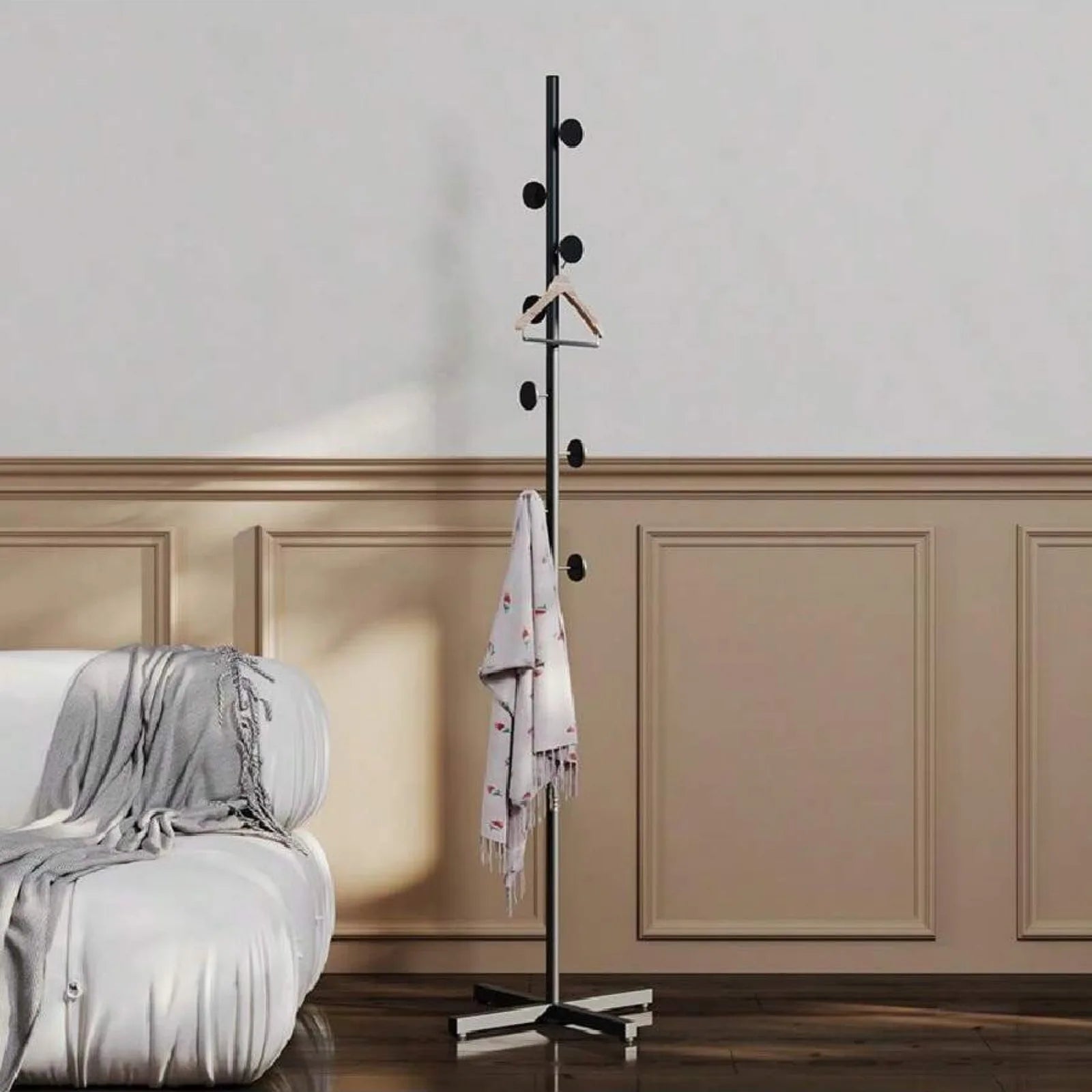 cintre moderne sur pied design pour vêtements intérieur élégant - vue 4 sur 6